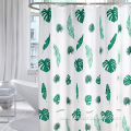 Leave printing water proof polyester shower curtain